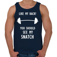 PRINTFASHION Like my rack? - Férfi atléta - Sötétkék atléta, trikó