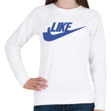 PRINTFASHION LIKE - Női pulóver - Fehér női pulóver, kardigán