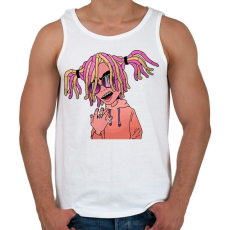 PRINTFASHION Lil Pump - Férfi atléta - Fehér