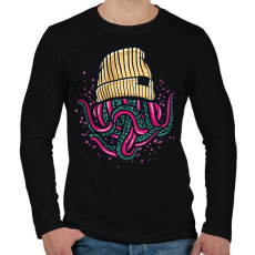 PRINTFASHION Lil Pump Octopus - Férfi hosszú ujjú póló - Fekete