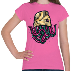 PRINTFASHION Lil Pump Octopus - Női póló - Rózsaszín