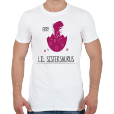 PRINTFASHION Lil Sistersaurus - Férfi póló - Fehér