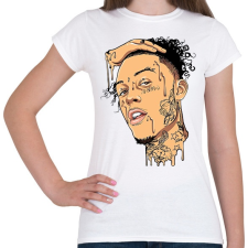 PRINTFASHION Lil Skies - Női póló - Fehér női póló