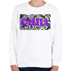 PRINTFASHION Lila CHILL - Gyerek pulóver - Fehér