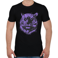 PRINTFASHION Lila tigris - Férfi póló - Fekete