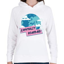 PRINTFASHION Limitált kiadás - Föld - Női kapucnis pulóver - Fehér női pulóver, kardigán
