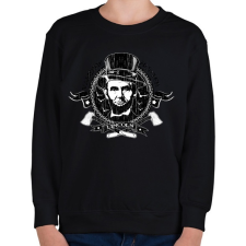 PRINTFASHION Lincoln - Vámpírvadász - Gyerek pulóver - Fekete gyerek pulóver, kardigán