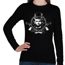 PRINTFASHION Lincoln - Vámpírvadász - Női hosszú ujjú póló - Fekete