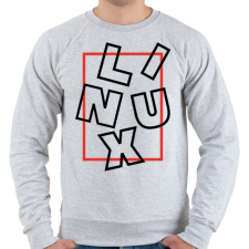 PRINTFASHION Linux box black - Férfi pulóver - Sport szürke férfi pulóver, kardigán