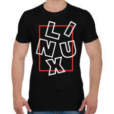 PRINTFASHION Linux box - Férfi póló - Fekete férfi póló