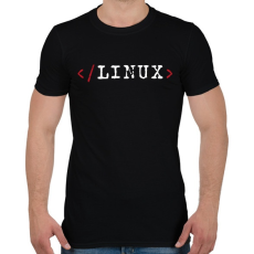 PRINTFASHION Linux - Férfi póló - Fekete