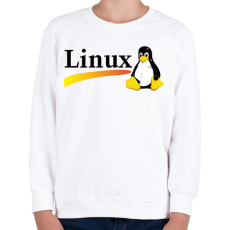 PRINTFASHION Linux is the best! - Gyerek pulóver - Fehér