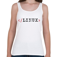 PRINTFASHION Linux parancssor - Női atléta - Fehér