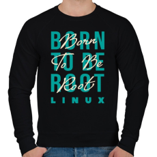 PRINTFASHION Linux rendszergazda - Férfi pulóver - Fekete