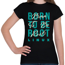 PRINTFASHION Linux rendszergazda - Női póló - Fekete női póló