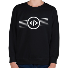 PRINTFASHION Linux retro - Gyerek pulóver - Fekete gyerek pulóver, kardigán