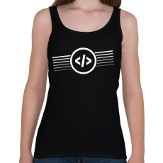 PRINTFASHION Linux retro - Női atléta - Fekete