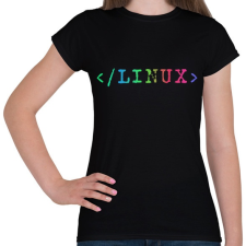 PRINTFASHION Linux RGB - Női póló - Fekete női póló