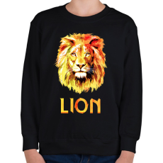 PRINTFASHION LION FACE - Gyerek pulóver - Fekete