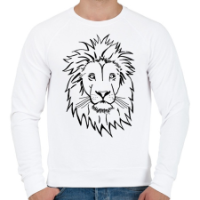 PRINTFASHION lion - Férfi pulóver - Fehér férfi pulóver, kardigán