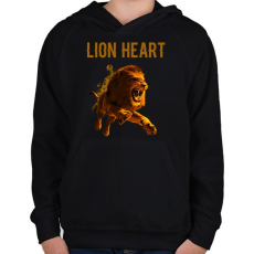 PRINTFASHION LION HEART - Gyerek kapucnis pulóver - Fekete