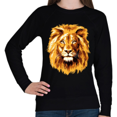 PRINTFASHION Lion - Női pulóver - Fekete