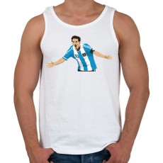 PRINTFASHION Lionel Messi - Férfi atléta - Fehér