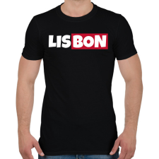 PRINTFASHION LISBON - Férfi póló - Fekete férfi póló