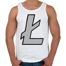 PRINTFASHION Litecoin - Férfi atléta - Fehér atléta, trikó