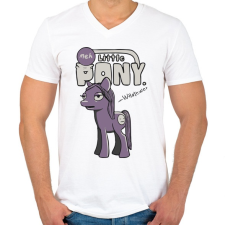 PRINTFASHION Litte Pony - Meh little pony - Férfi V-nyakú póló - Fehér férfi póló