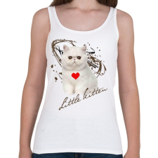 PRINTFASHION little kitten - Női atléta - Fehér női trikó