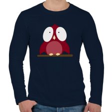 PRINTFASHION little red bird - Férfi hosszú ujjú póló - Sötétkék férfi póló