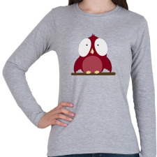 PRINTFASHION little red bird - Női hosszú ujjú póló - Sport szürke női póló