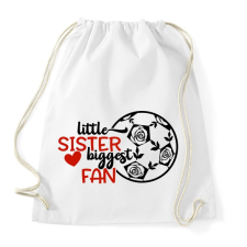 PRINTFASHION Little sister biggest fan - Sportzsák, Tornazsák - Fehér tornazsák