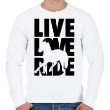 PRINTFASHION Live Love Ride lovas - Férfi pulóver - Fehér férfi pulóver, kardigán