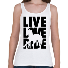 PRINTFASHION Live Love Ride lovas - Női atléta - Fehér