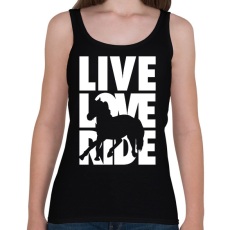 PRINTFASHION Live Love Ride lovas - Női atléta - Fekete