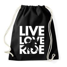 PRINTFASHION Live Love Ride - Sportzsák, Tornazsák - Fekete tornazsák
