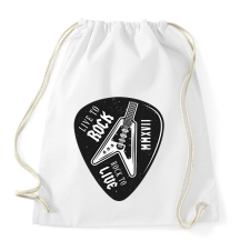 PRINTFASHION Live the rock - Rock to live - Sportzsák, Tornazsák - Fehér tornazsák