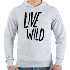 PRINTFASHION Live Wild - Férfi kapucnis pulóver - Sport szürke férfi pulóver, kardigán