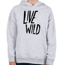 PRINTFASHION Live Wild - Gyerek kapucnis pulóver - Sport szürke gyerek pulóver, kardigán