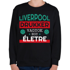 PRINTFASHION Liverpool drukker - Gyerek pulóver - Fekete gyerek pulóver, kardigán