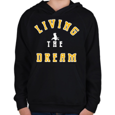 PRINTFASHION LIVING THE DREAM - Gyerek kapucnis pulóver - Fekete