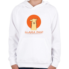 PRINTFASHION llama - Gyerek kapucnis pulóver - Fehér