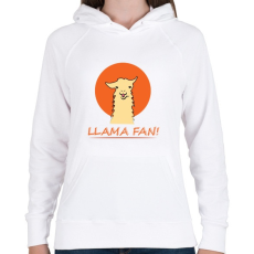 PRINTFASHION llama - Női kapucnis pulóver - Fehér