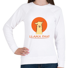 PRINTFASHION llama - Női pulóver - Fehér női pulóver, kardigán