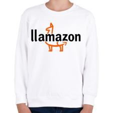 PRINTFASHION Llamazon - Gyerek pulóver - Fehér gyerek pulóver, kardigán