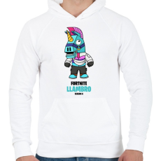 PRINTFASHION Llambro - Fortnite Season 6 - Férfi kapucnis pulóver - Fehér