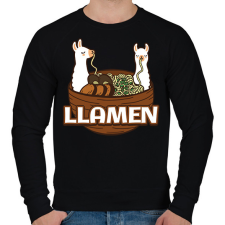 PRINTFASHION Llamen - Férfi pulóver - Fekete férfi pulóver, kardigán