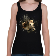 PRINTFASHION ló arc4 - Női atléta - Fekete női trikó